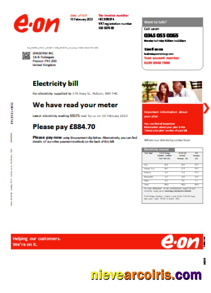 E.ON UK utility business bill
